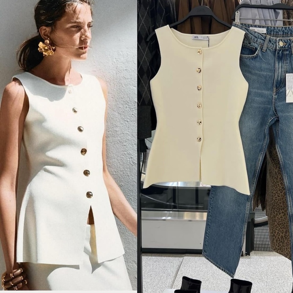 ZARA BUTTON VEST